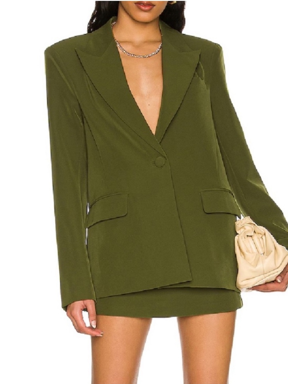 Camila Coelho Revolve
Olive Green Tailored Blazer and skort